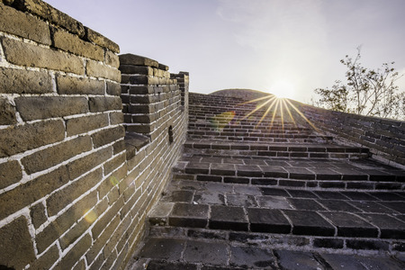 The great wall in autumnの写真素材