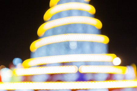 Christmas tree in bokeh lightningの写真素材