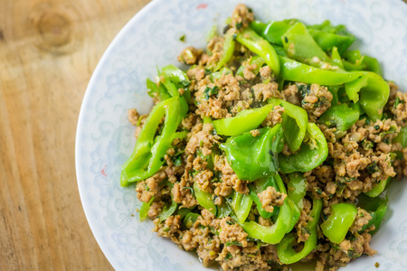Minced meat peppersの写真素材