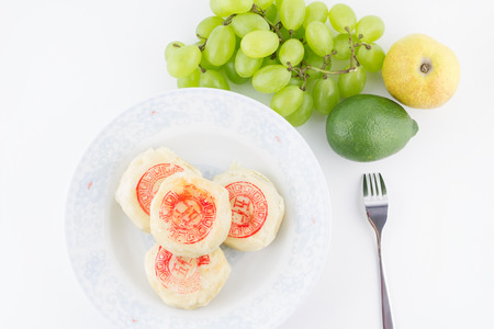 olive nut moon-cakeの写真素材