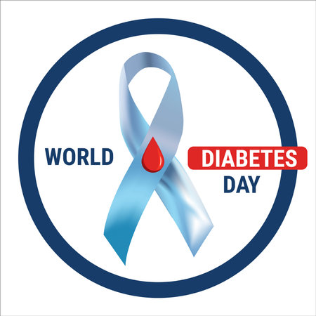 World Diabetes day . Every year event on November 14. Primary global awareness campaign focusing on diabetes.のイラスト素材