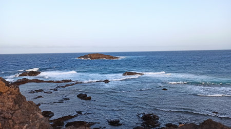 Photo Picture of the Beautiful Ocean Coast's View Montana Amarilla Tenerife