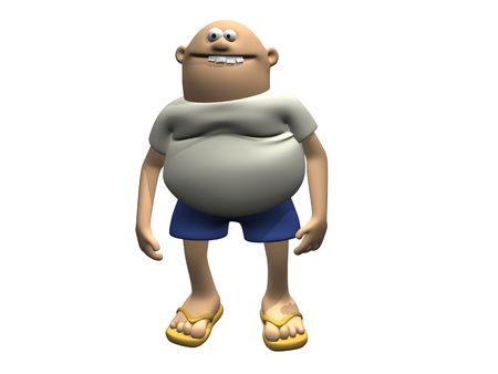 Cartoon Character Man With Belly 2の写真素材