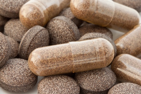 Natural herbal capsulesの写真素材