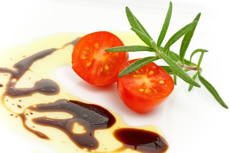 Tomato with balsamic vinegar の写真素材