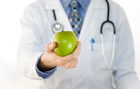 Doctor and Green Appleの写真素材