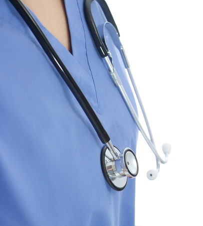 Stethoscope and Scrubの写真素材
