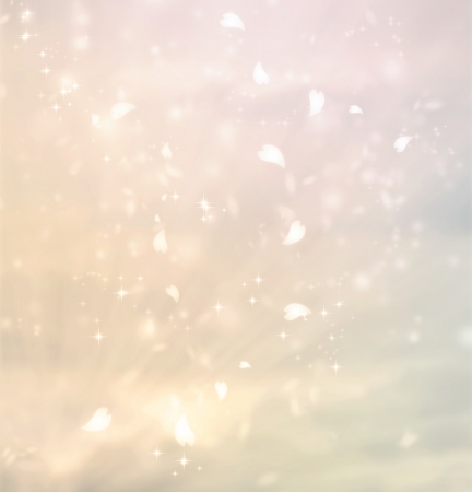 Cloudscape with sunbeams and heartsの写真素材