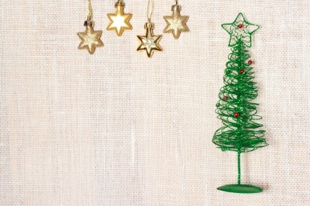 Christmas burlap backdropの写真素材