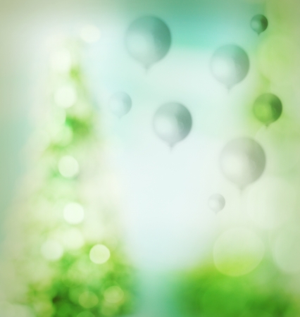 Green balloons over soft lights backgroundの写真素材