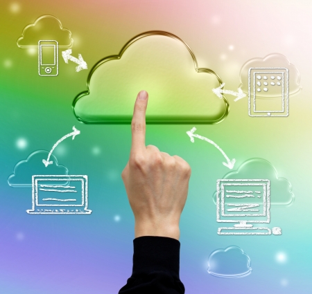 Cloud computing, technology connectivity conceptの写真素材