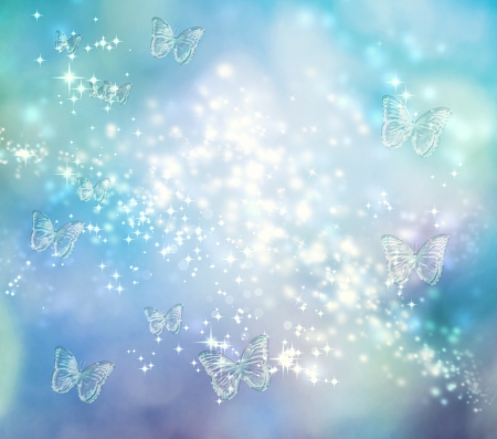 Bright butterfly blue pastel lights background の写真素材