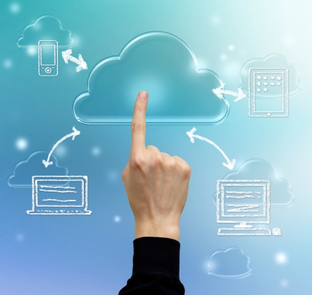 Cloud computing, technology connectivity conceptの写真素材