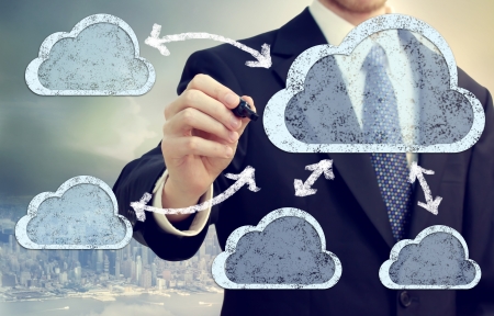 Cloud computing, technology connectivity conceptの写真素材