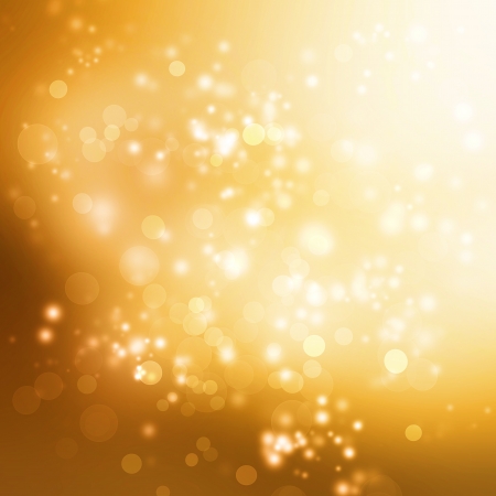 Abstract Lights on Gold Colored Background の写真素材