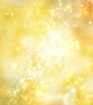 Abstract Lights on Yellow Gold Colored Background の写真素材