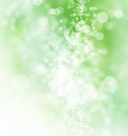 Green colored abstract octagon shaped bokeh Lights Background の写真素材