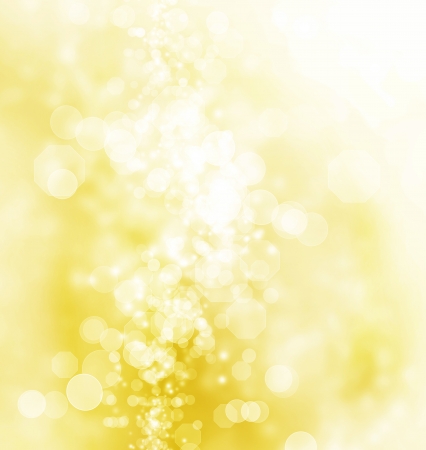 Golden colored abstract octagon shaped bokeh Lights Background の写真素材