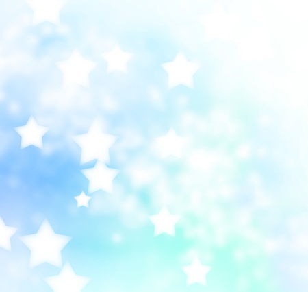 Abstract Blue Star Lights Background の写真素材