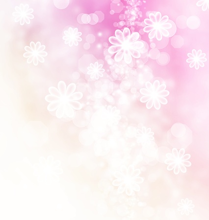 Blossoms and bokeh pastel illustrationの写真素材