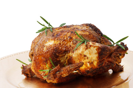 Roasted Holiday Whole Chicken の写真素材