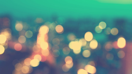 Blurred cityscape background scene at dawn from aboveの写真素材