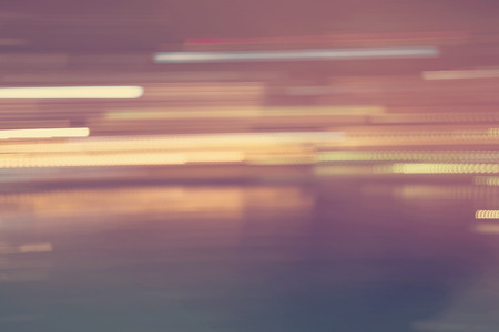 Abstract horizontal streaked city lights backgroundの写真素材