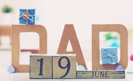 June 19th Father's day celebration theme with DAD lettersの写真素材