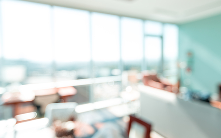 Abstract defocused bright modern luxury interior spaceの写真素材