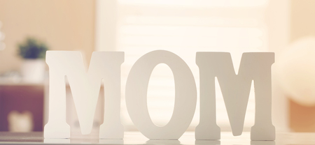 Mother's day celebration theme with MOM lettersの写真素材