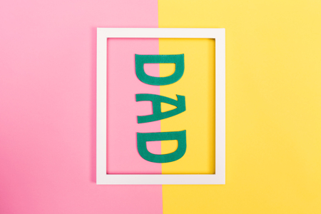 Father's Day theme with frame on a vibrant backgroundの写真素材
