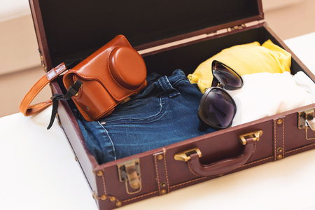 Packing for a tripの写真素材