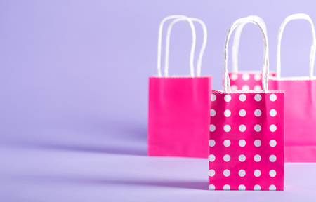 Polka dot gift bagsの写真素材