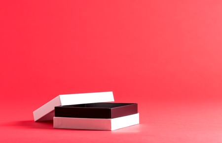 Elegant present box on a bright backgroundの写真素材