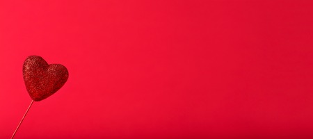 Valentines day theme with heart shaped decoration on bokeh backgroundの写真素材