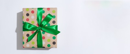 Christmas gift box on a white background
