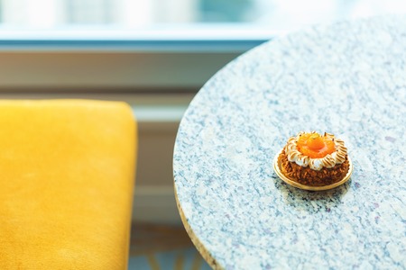 Handcrafted gourmet fruit tart on a table