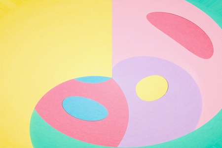 Abstract geometric curving shapes pastel pattern backgroundの写真素材