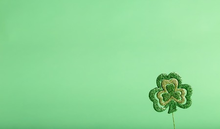 St. Patricks Day theme with shamrock decorationの写真素材