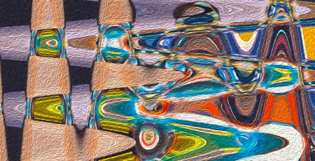 Absract swirled pattern painting wave design background