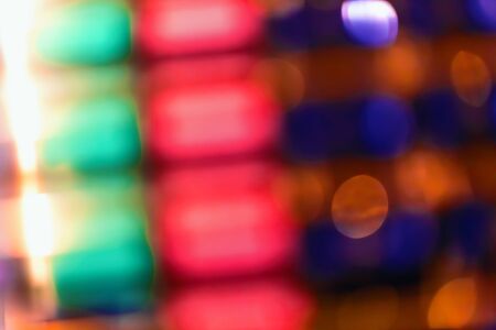 Abstract interior blurred background with lights and colorsの写真素材