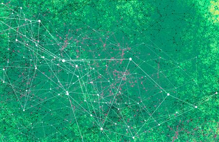 Abstract technology AI geometric futuristic lines backgroundの写真素材