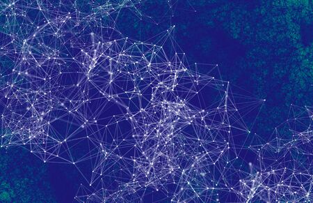Abstract technology AI geometric futuristic lines background