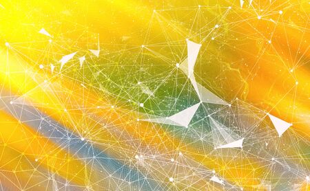 Abstract technology AI geometric lines background design