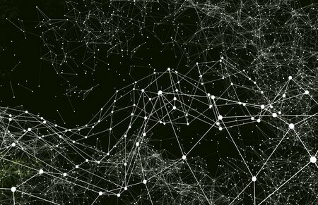Abstract technology AI geometric futuristic lines background
