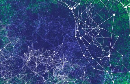 Abstract technology AI geometric futuristic lines background