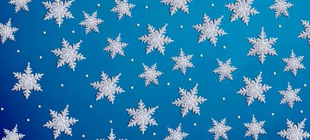 Christmas snowflake pattern - overhead view flat lay