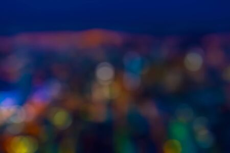 Abstract night cityscape bokeh blurred lights background in Los Angeles