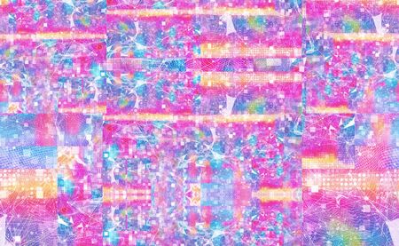Abstract bright background futuristic technology collage design