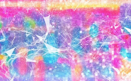 Abstract bright background futuristic technology collage design